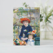 Pierre-Auguste Renoir - Zwei Schwestern auf der Te Dankeskarte (Stehend Vorderseite)