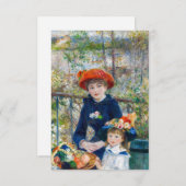 Pierre-Auguste Renoir - Zwei Schwestern auf der Te Dankeskarte (Vorne/Hinten)