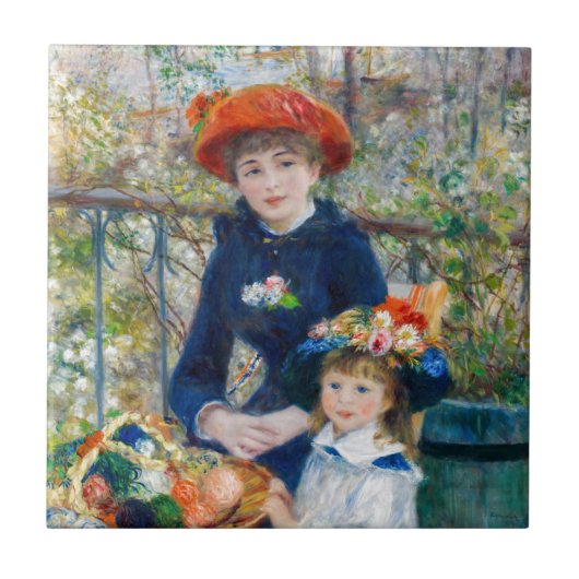 Pierre-Auguste Renoir - Zwei Schwestern auf der Te Fliese (Vorderseite)