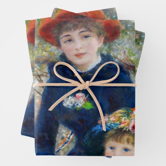 Pierre-Auguste Renoir - Zwei Schwestern auf der Te Geschenkpapier Set (Beispiel)