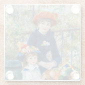 Pierre-Auguste Renoir - Zwei Schwestern auf der Te Glasuntersetzer (Rückseite)