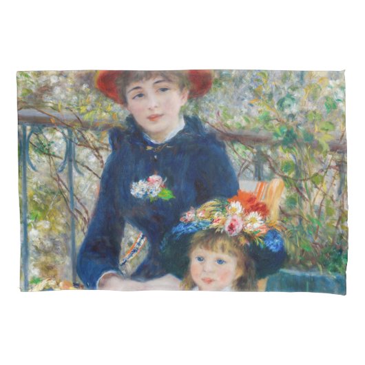 Pierre-Auguste Renoir - Zwei Schwestern auf der Te Kissenbezug (Vorderseite)