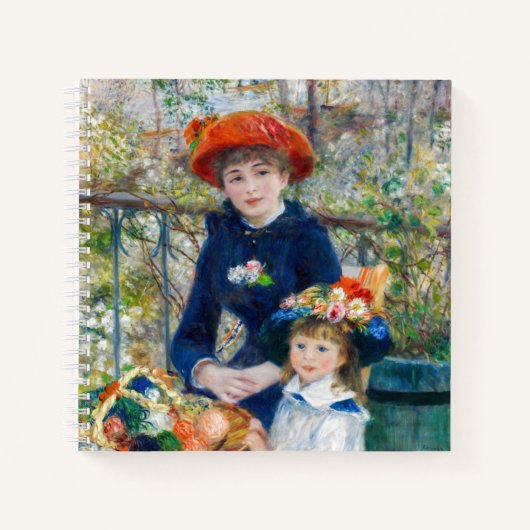 Pierre-Auguste Renoir - Zwei Schwestern auf der Te Notizblock (Vorderseite)