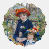 Pierre-Auguste Renoir - Zwei Schwestern auf der Te Ornament Karte (Rückseite)