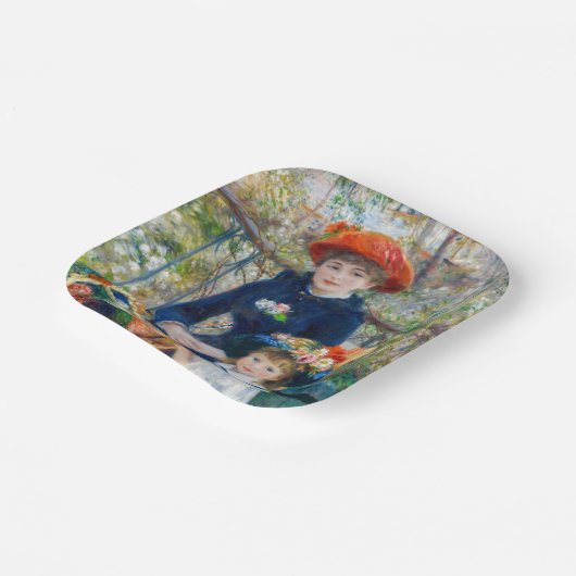 Pierre-Auguste Renoir - Zwei Schwestern auf der Te Pappteller (Gewinkelt)