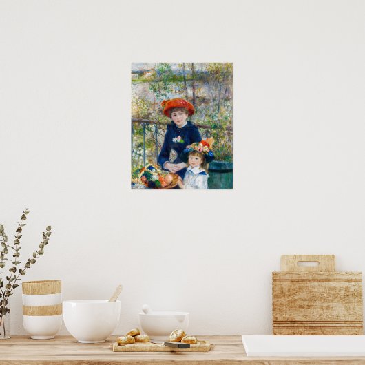 Pierre-Auguste Renoir - Zwei Schwestern auf der Te Poster (Küche)