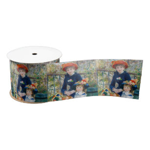 Pierre-Auguste Renoir - Zwei Schwestern auf der Te Satinband