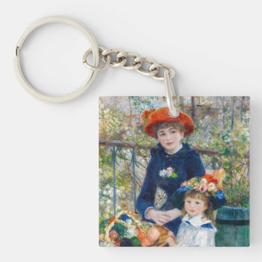 Pierre-Auguste Renoir - Zwei Schwestern auf der Te Schlüsselanhänger (Vorderseite)