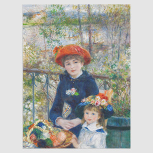 Pierre-Auguste Renoir - Zwei Schwestern auf der Te Seidenpapier