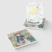 Pierre-Auguste Renoir - Zwei Schwestern auf der Te Steinuntersetzer (Seitenansicht)