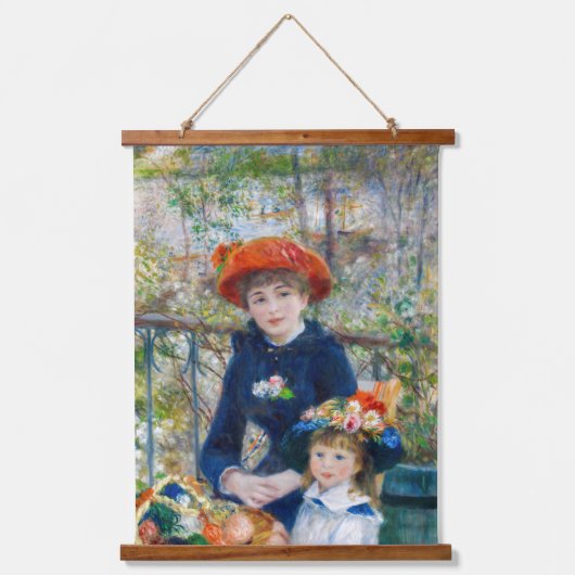 Pierre-Auguste Renoir - Zwei Schwestern auf der Te Wandteppich Mit Holzrahmen (Vorderseite)
