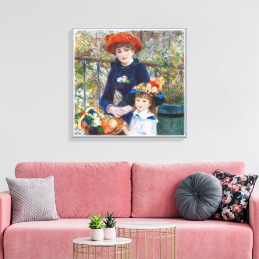 Pierre-Auguste Renoir Zwei Schwestern Leinwand CC0 (Insitu (Wohnzimmer))