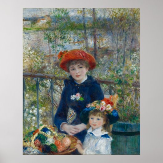 Pierre-Auguste Renoir - Zwei Schwestern Poster (Vorne)
