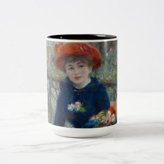 Pierre-Auguste Renoir - Zwei Schwestern Zweifarbige Tasse (Mittel)