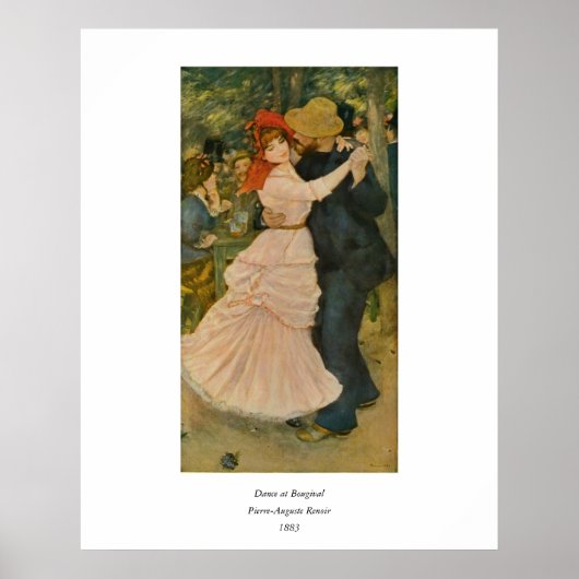 Pierre-Auguste Renoir's Dance at Bougival (1883) Poster (Vorne)
