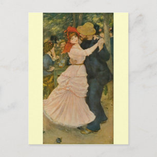 Pierre-Auguste Renoir's Dance at Bougival (1883) Postkarte