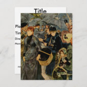 Pierre-Auguste Renoirs die Regenschirme (1883) Einladung (Vorne/Hinten)