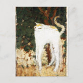 Pierre Bonnard, The White Cat, 1894 Postkarte (Vorderseite)
