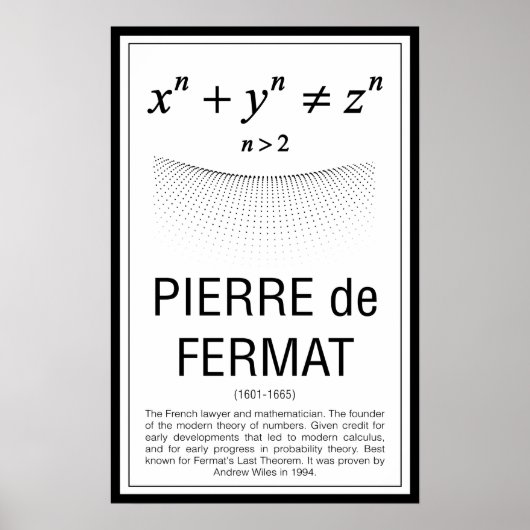 Pierre de Fermat Poster (Vorne)
