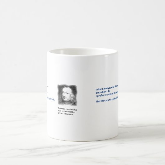 Pierre de Fermats letztes Theorem Kaffeetasse (Mittel)