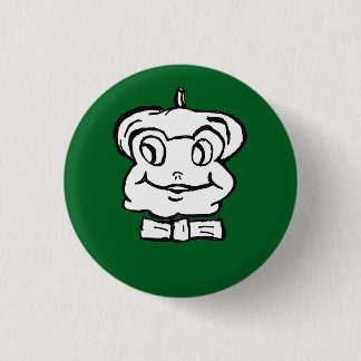 Pierre der Frosch auf grünem Hintergrund der Button