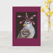 Pierre die weiße Kronenkratzenkarte Karte (Gelbe Blume)