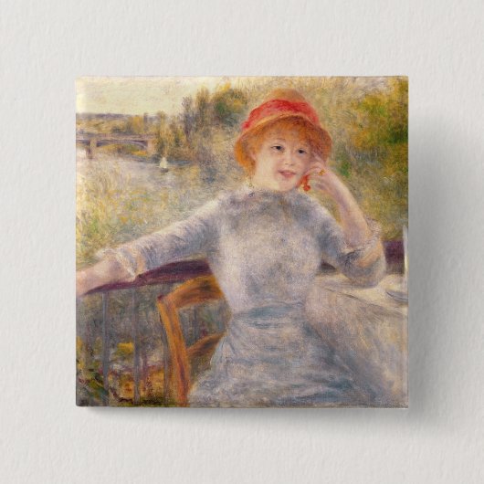Pierre ein Renoir | A. Fournaise beim Grenouillere Button (Vorderseite)