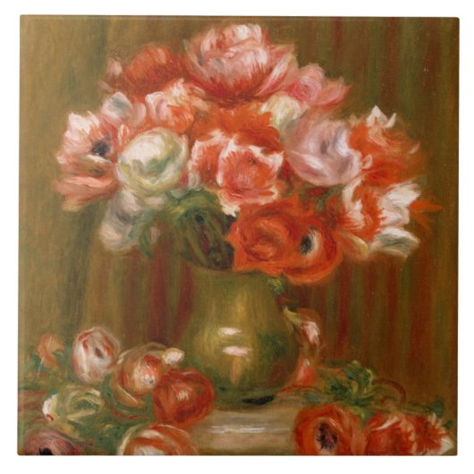 Pierre ein Renoir | Anemonen Fliese (Vorderseite)