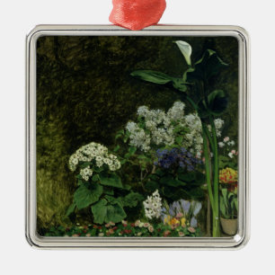 Pierre ein Renoir   Blumen in einem Gewächshaus Silbernes Ornament