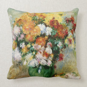 Pierre ein Renoir   Blumenstrauß der Chrysantheme Kissen