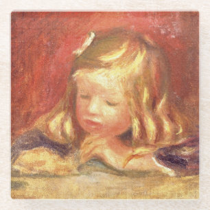 Pierre ein Renoir   Coco am Tisch Glasuntersetzer