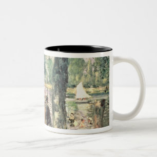 Pierre ein Renoir  , das auf der Seine badet Zweifarbige Tasse
