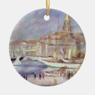 Pierre ein Renoir   der alte Hafen von Marseille Keramikornament