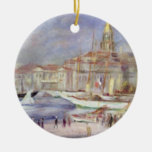 Pierre ein Renoir | der alte Hafen von Marseille Keramikornament (Vorne)