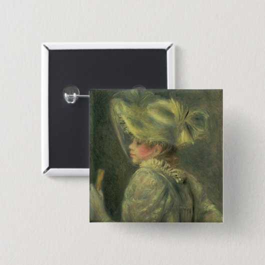 Pierre ein Renoir | der weiße Hut Button (Vorne & Hinten)