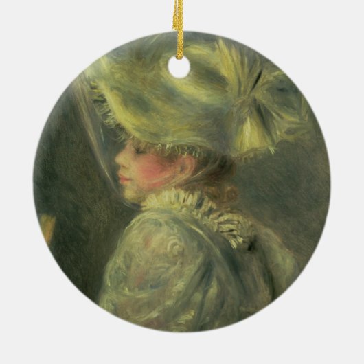 Pierre ein Renoir | der weiße Hut Keramik Ornament (Hinten)