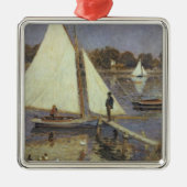 Pierre ein Renoir | die Seine in Argenteuil Silbernes Ornament (Vorne)