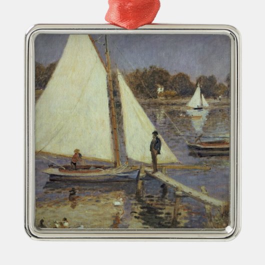 Pierre ein Renoir | die Seine in Argenteuil Silbernes Ornament (Vorne)