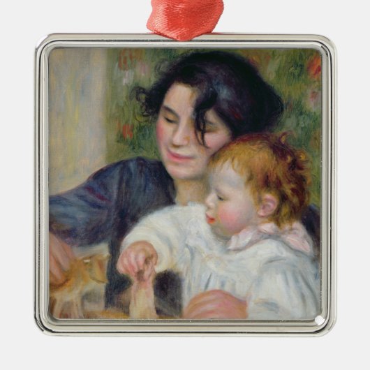 Pierre ein Renoir | Gabrielle und Jean Silbernes Ornament (Vorne)