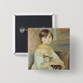 Pierre ein Renoir | Julie Manet mit Katze Button (Vorne & Hinten)
