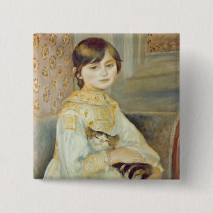 Pierre ein Renoir Julie Manet mit Katze Button