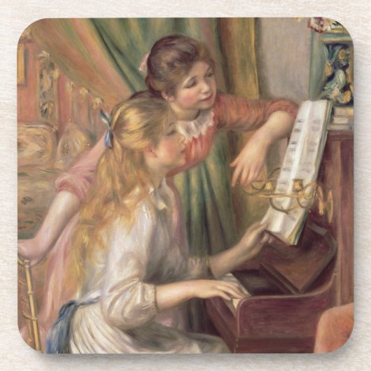 Pierre ein Renoir | junge Mädchen am Klavier Untersetzer (Vorderseite)