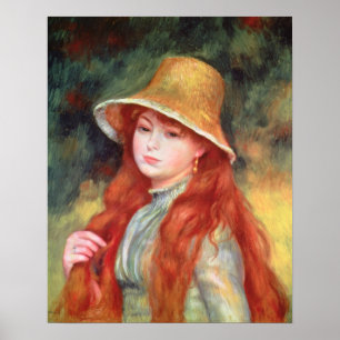 Pierre ein Renoir   junges Mädchen in einem Poster