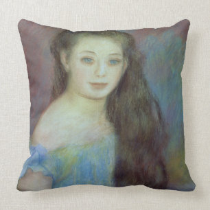 Pierre ein Renoir   junges Mädchen mit blauen Kissen
