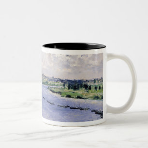Pierre ein Renoir   Lastkähne auf der Seine Zweifarbige Tasse