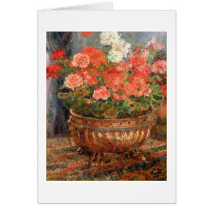 Pierre ein Renoir   Pelargonien in einem kupfernen