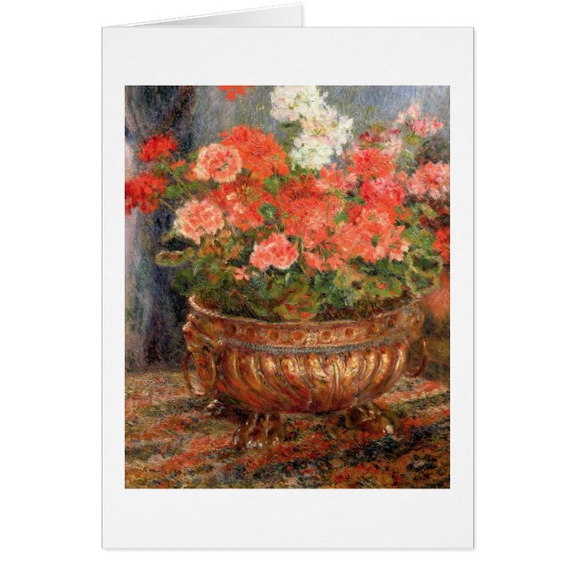 Pierre ein Renoir | Pelargonien in einem kupfernen (Vorne)