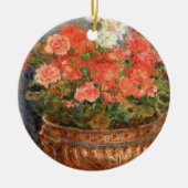 Pierre ein Renoir | Pelargonien in einem kupfernen Keramikornament (Vorne)