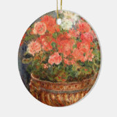 Pierre ein Renoir | Pelargonien in einem kupfernen Keramikornament (Links)