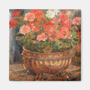 Pierre ein Renoir Pelargonien in einem kupfernen Magnet